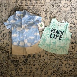 Toddler shirts and shorts
